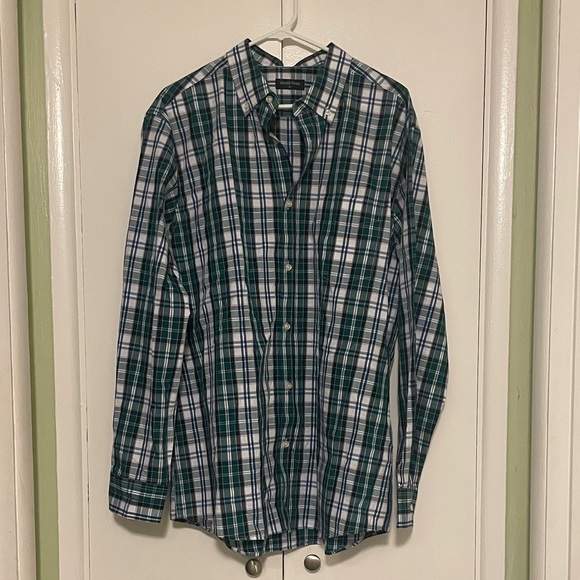 Men's Plaid Shirt blue and green size XL - Picture 1 of 5